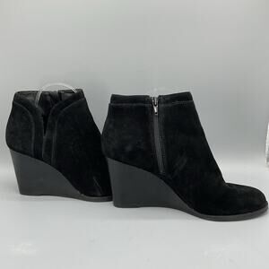 Lucky Brand Women’s Yimina Wedge Suede Booties Black Size 10M